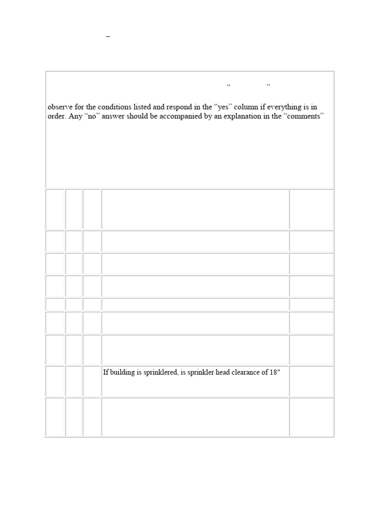 Section Viii Part N Forms Building Inspection Checklist For Fire Watch ...
