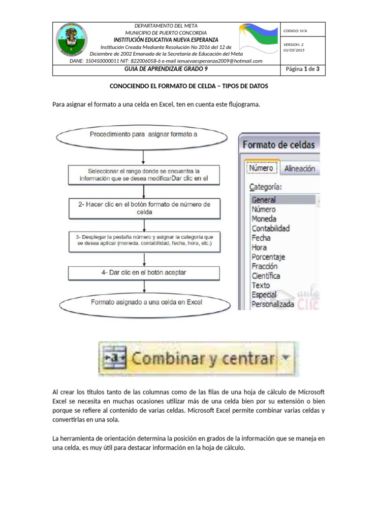 Formatos de Celdas en Excel: Tipos y Usos | PDF | Informática