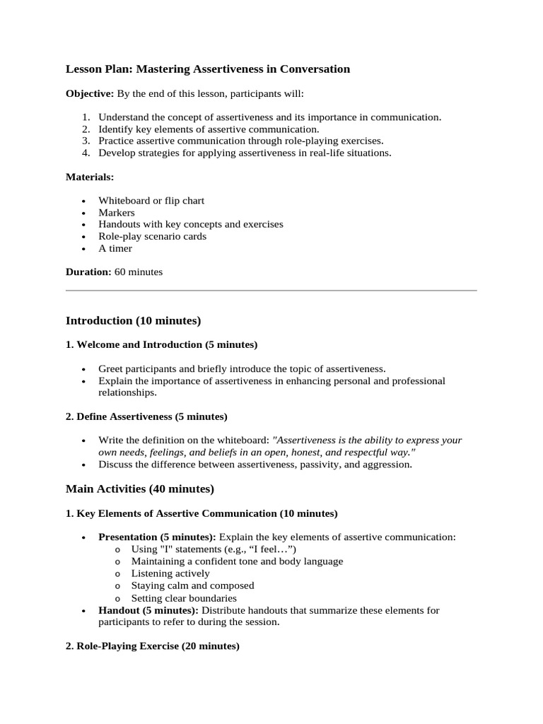ASSERTIVENESS | PDF