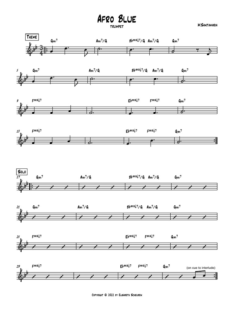 Afro Blue Trumpet - Full Score | PDF
