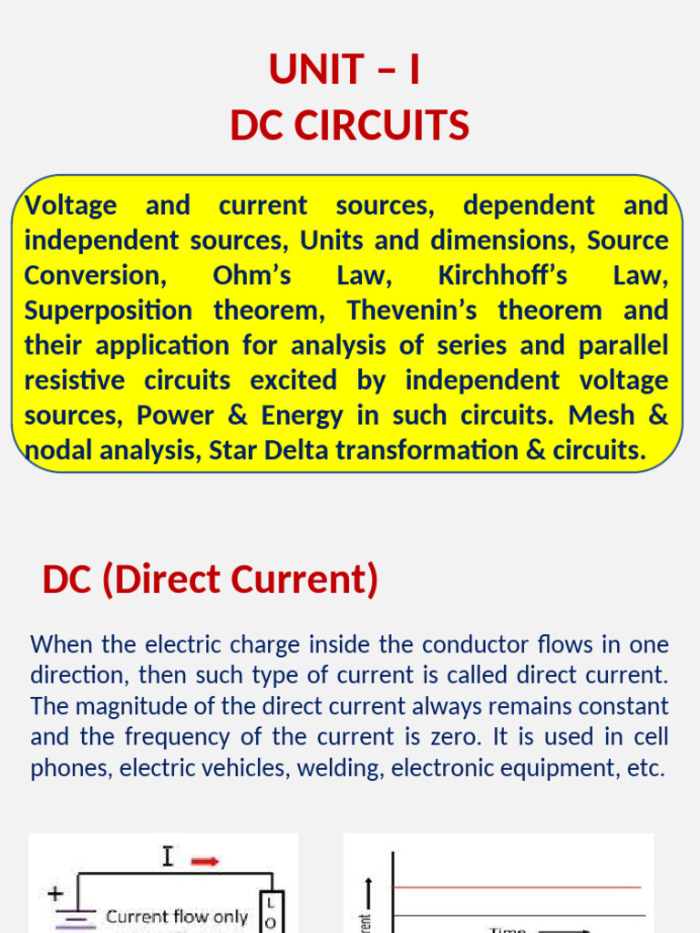 Unit I (DC Circuit) | PDF