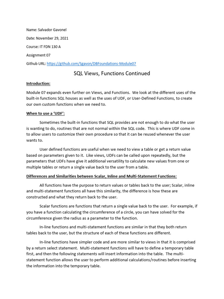 Assignment07 Writeup | PDF