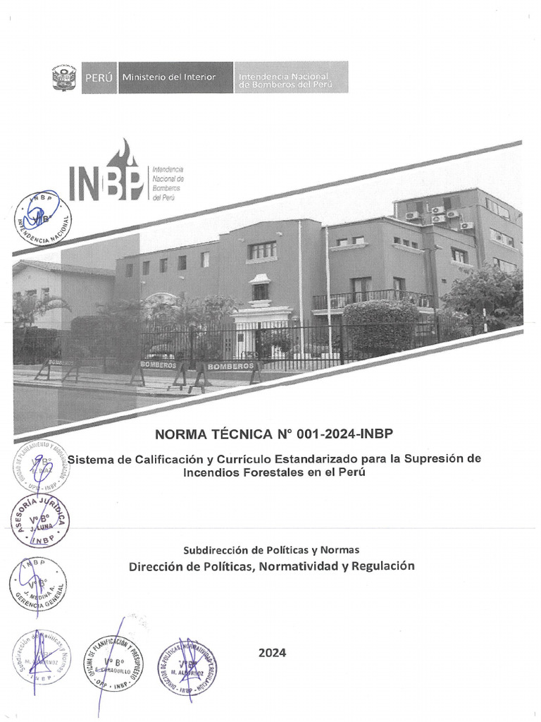 Norma Tecnica 001-2024-INBP | PDF