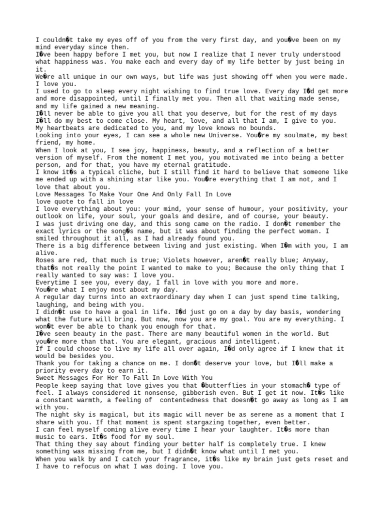 Romatic Love Message | PDF
