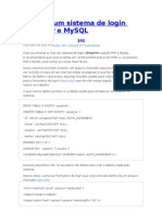 Criando Um Sistema de Login Com PHP e MySQL