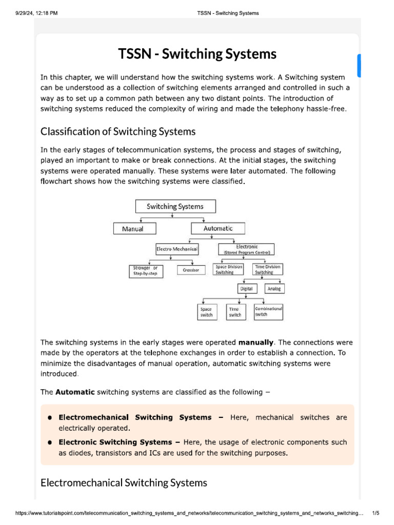 Basic of Switching System | PDF