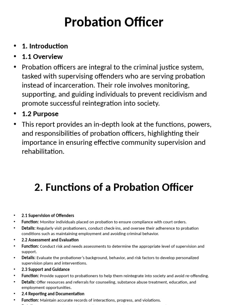 Probation Officer Pdf