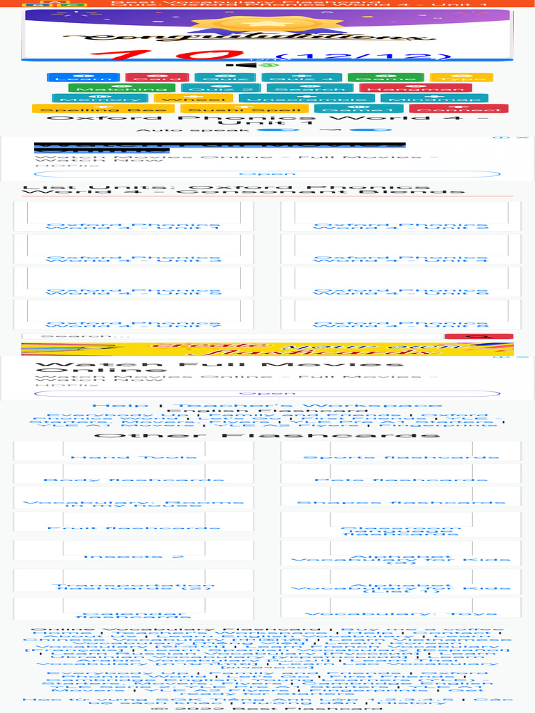 Quiz Vocabulary Learning English Oxford Phonics World 4 Unit 1 Pdf
