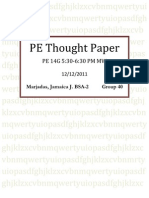 PE Reaction Paper