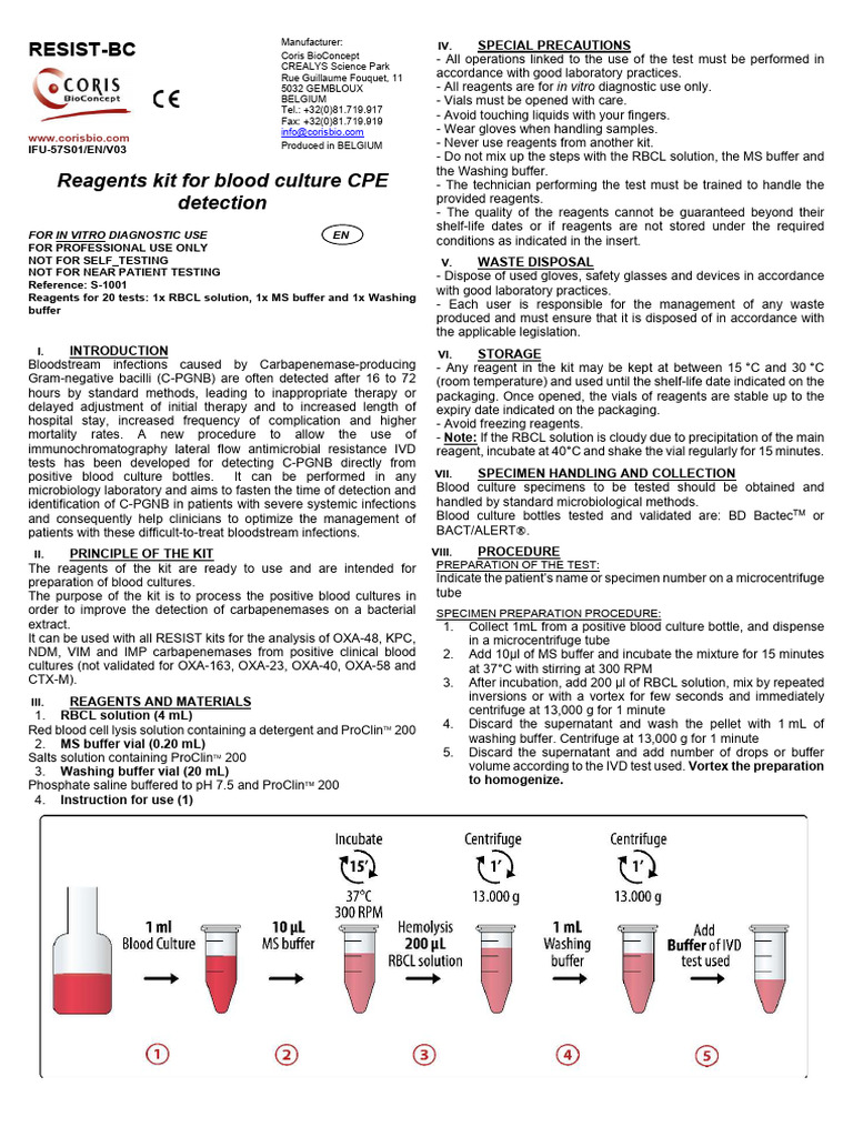 D Ifu S01+resist BC - en - V03 | PDF | Medical Specialties | Microbiology