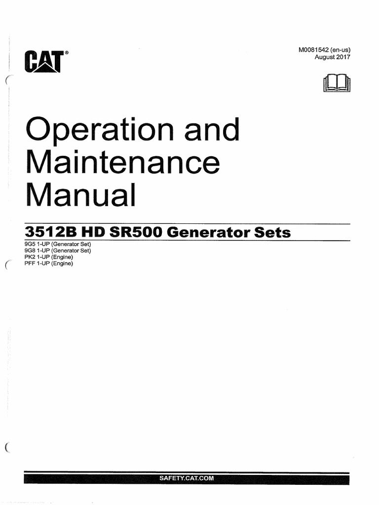 CATERPILLAR 3512B OPERATION AND MAINTENANCE MANUAL visual data 2