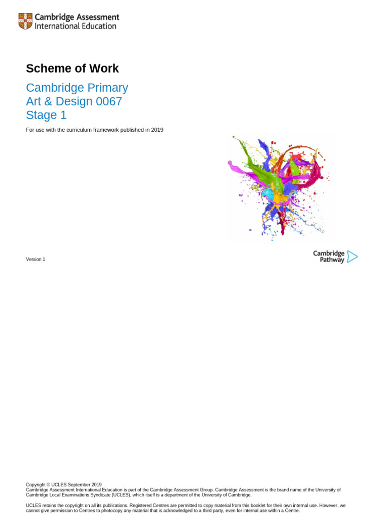 0067 Art Design Stage 1 Scheme of Work - tcm142-555730 | PDF
