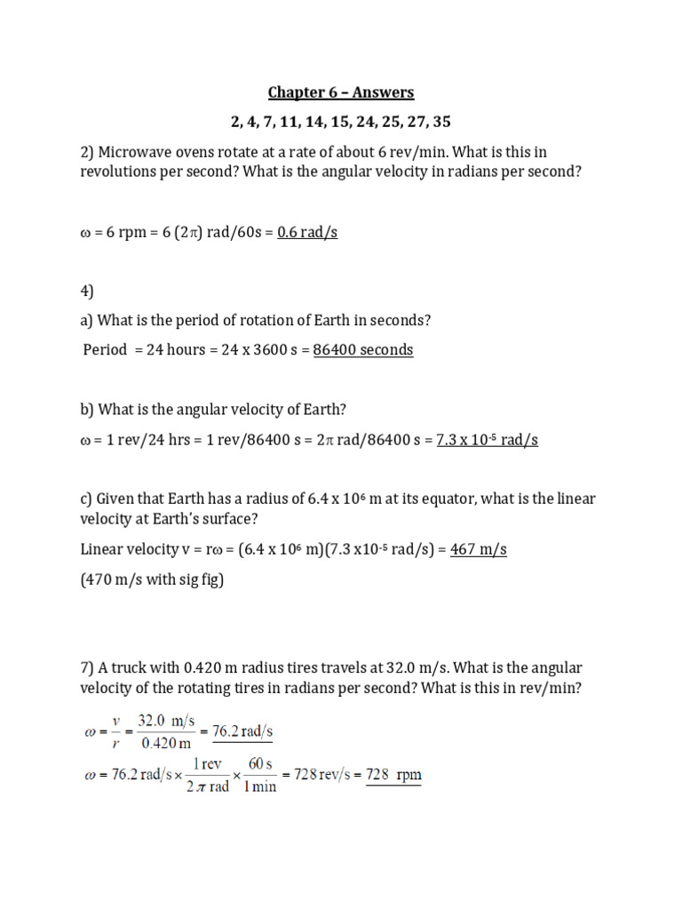 Chapter+6+ Answers | PDF