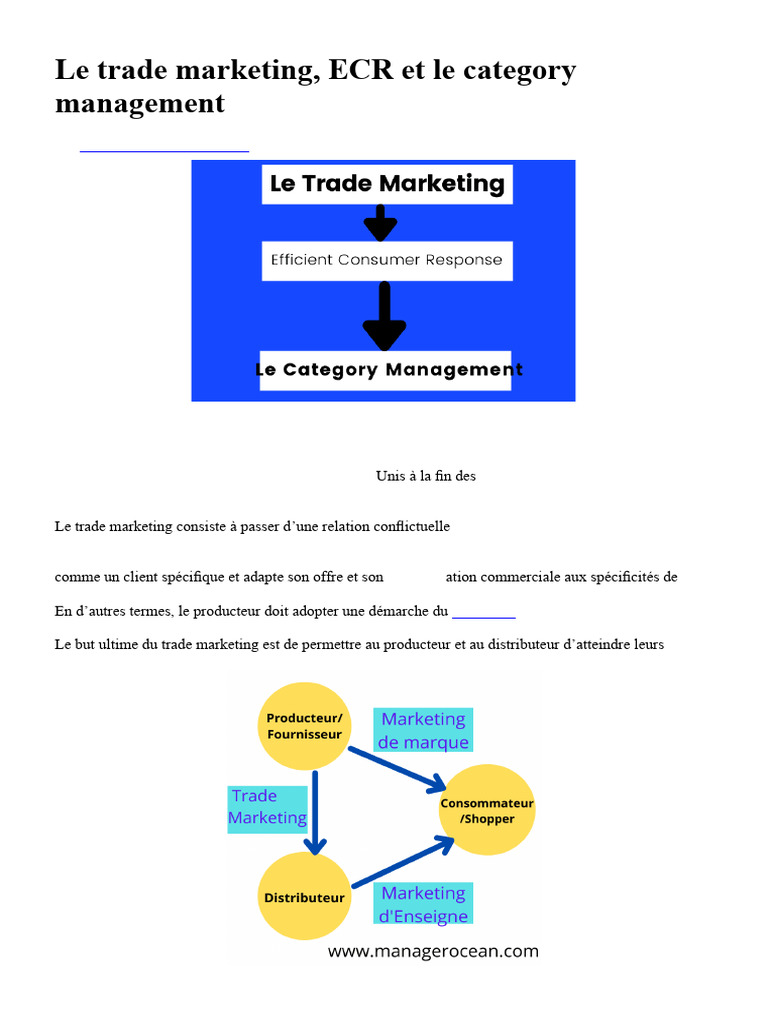 Trade Marketing et Digital ECR | PDF | Business