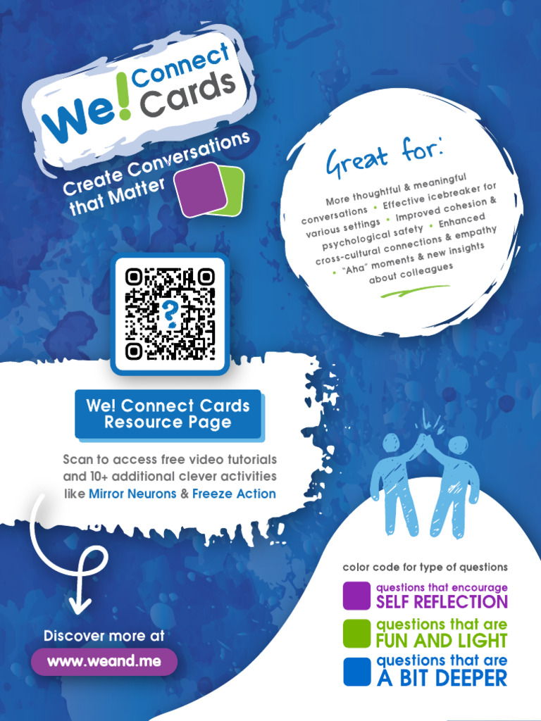 36 printable we connect cards by we and me pdf