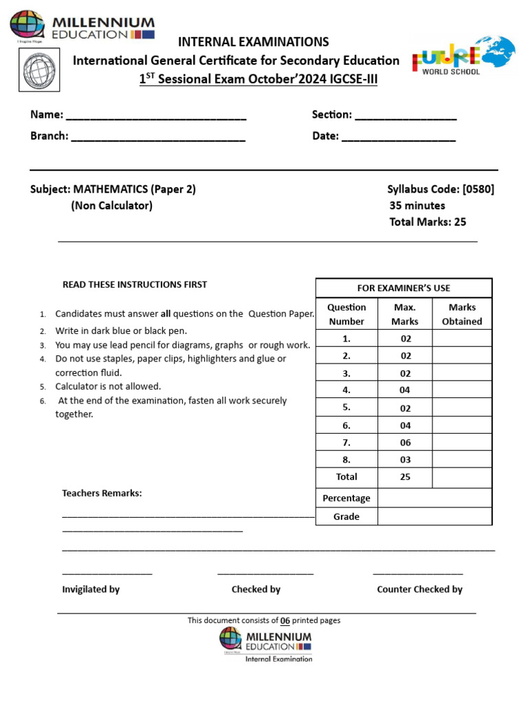 IG III SESSIONAL PAPER 22 Non Cal 2ND VERSION | PDF