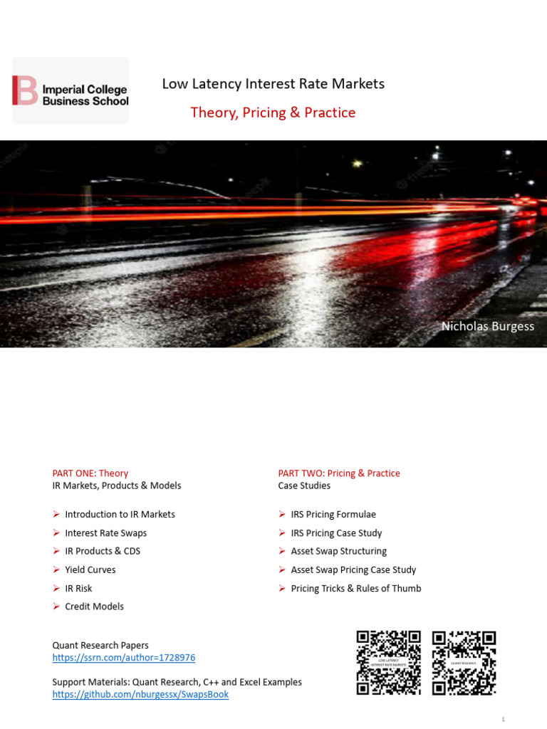 Low Latency in Interest Rate Markets | PDF | Interest | Swap (Finance)