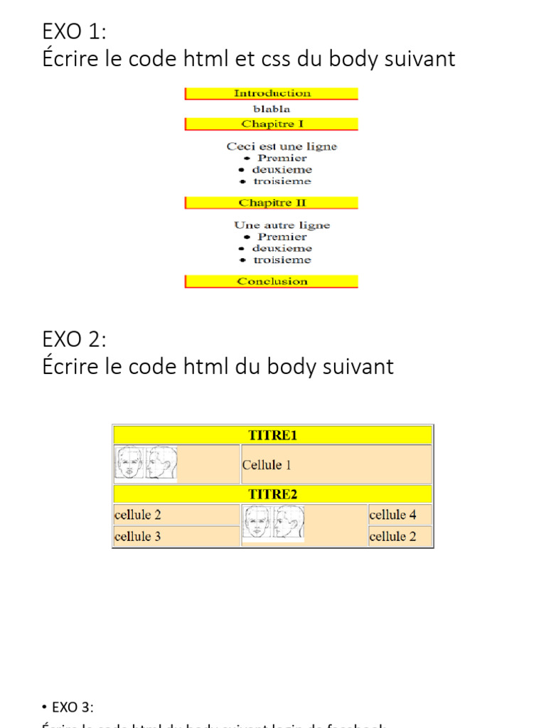 Exercice en HTML Et Css 2 | PDF
