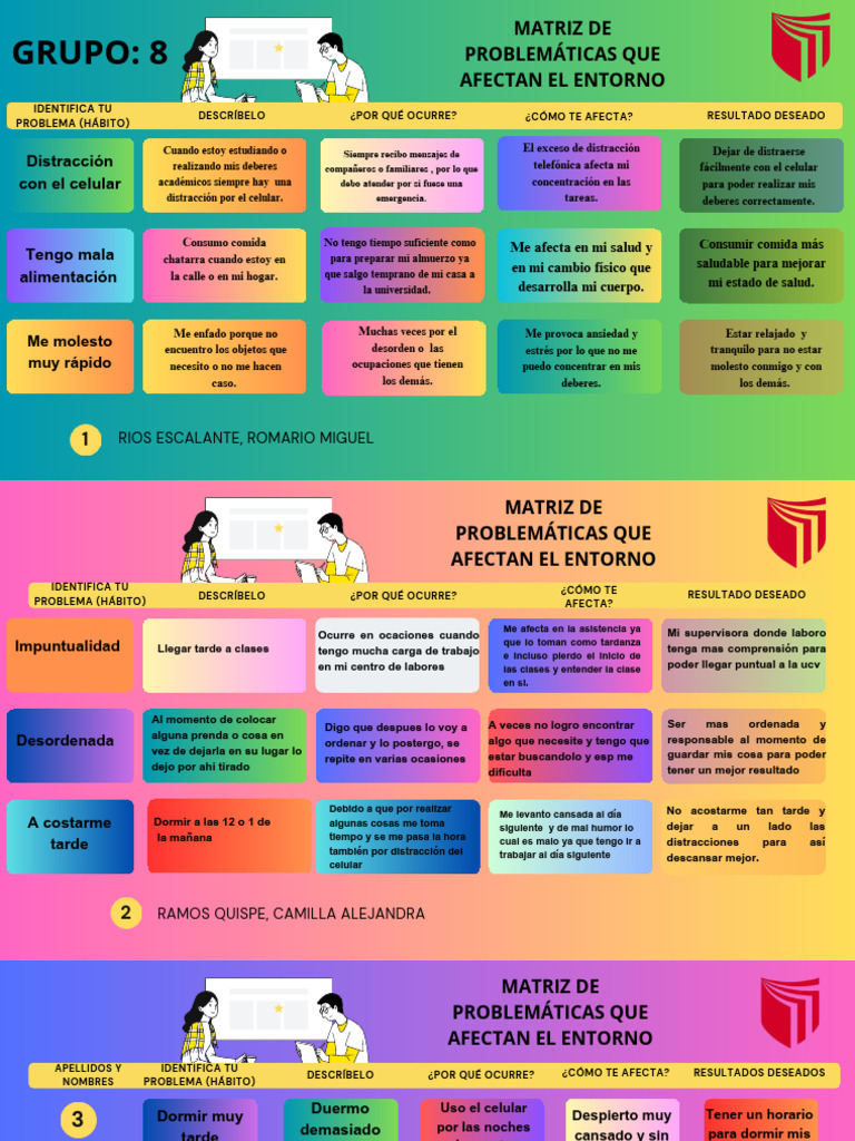 Grupo 8-Matriz de Problemáticas Que Afectan El Entorno | PDF