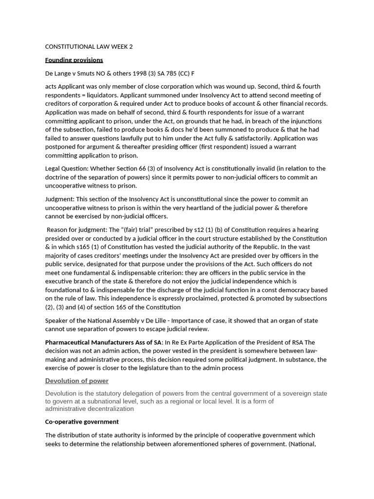 Constitutional Law Week 2 | PDF | Liquidation | Social Science