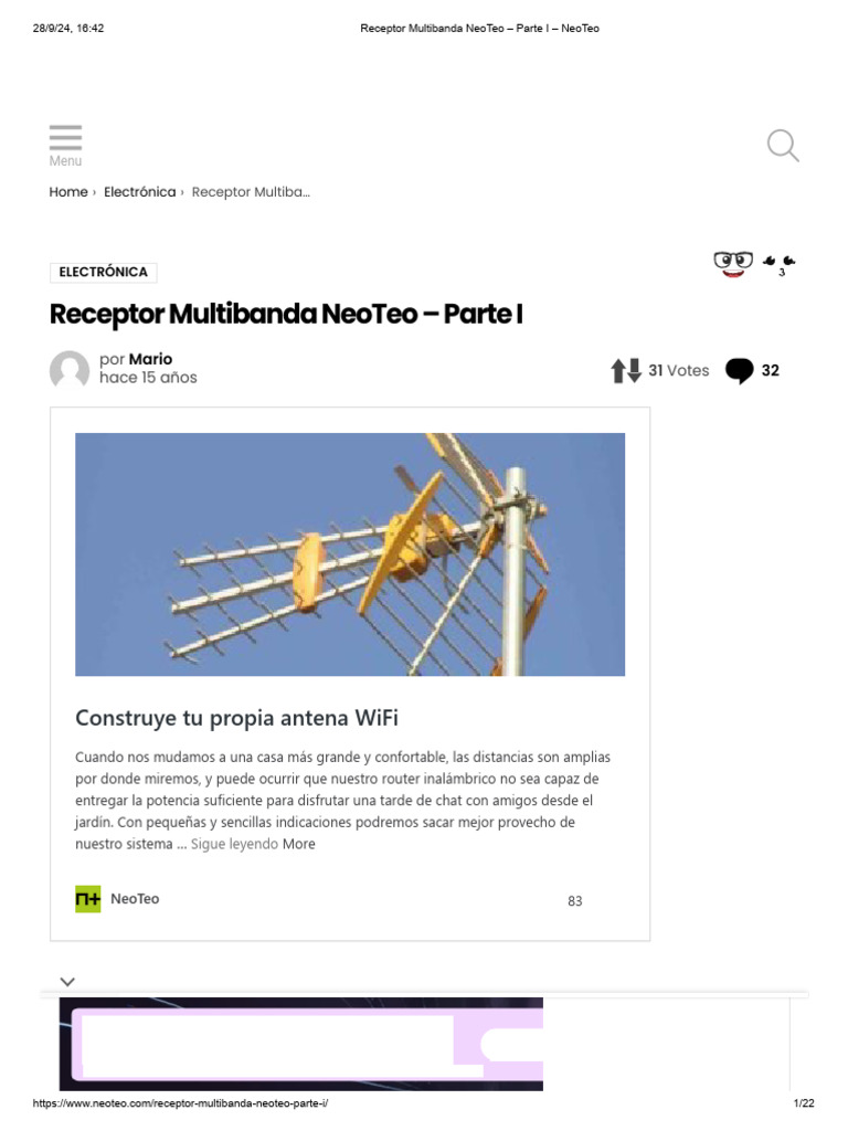 Receptor Multibanda NeoTeo - Parte I - NeoTeo | PDF