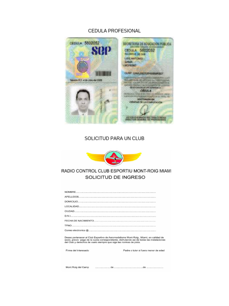 Cedula Profesional | PDF