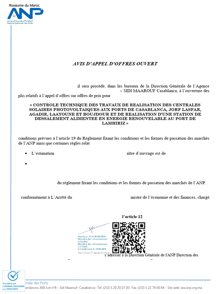 Avis FR - AO n°4-DIE-2024 | PDF