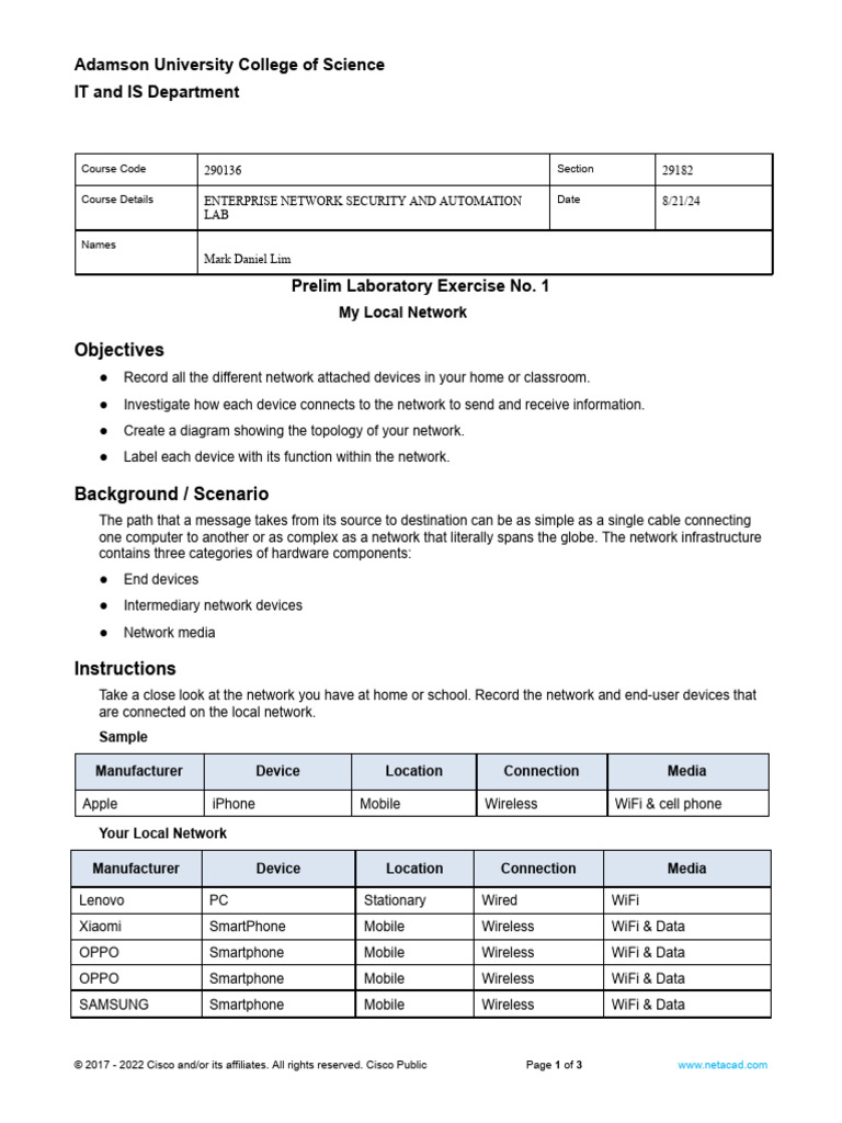 Prelim Laboratory Exercise 1 | PDF