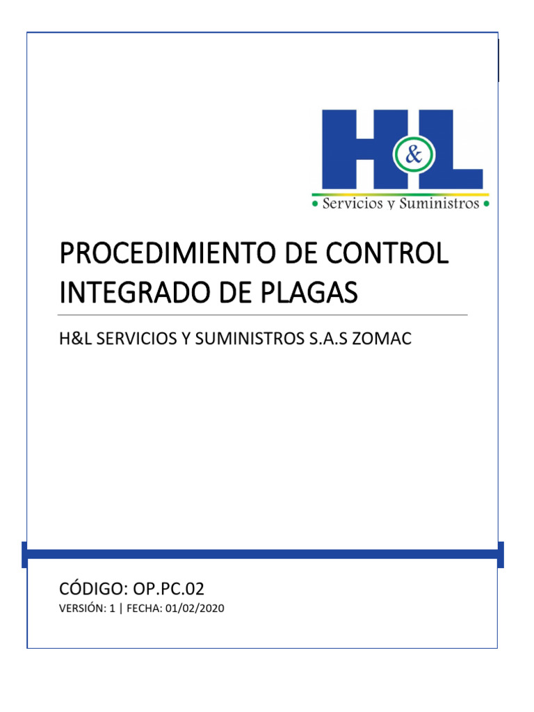 OP - pc.02 Procedimiento Control de Plagas | PDF