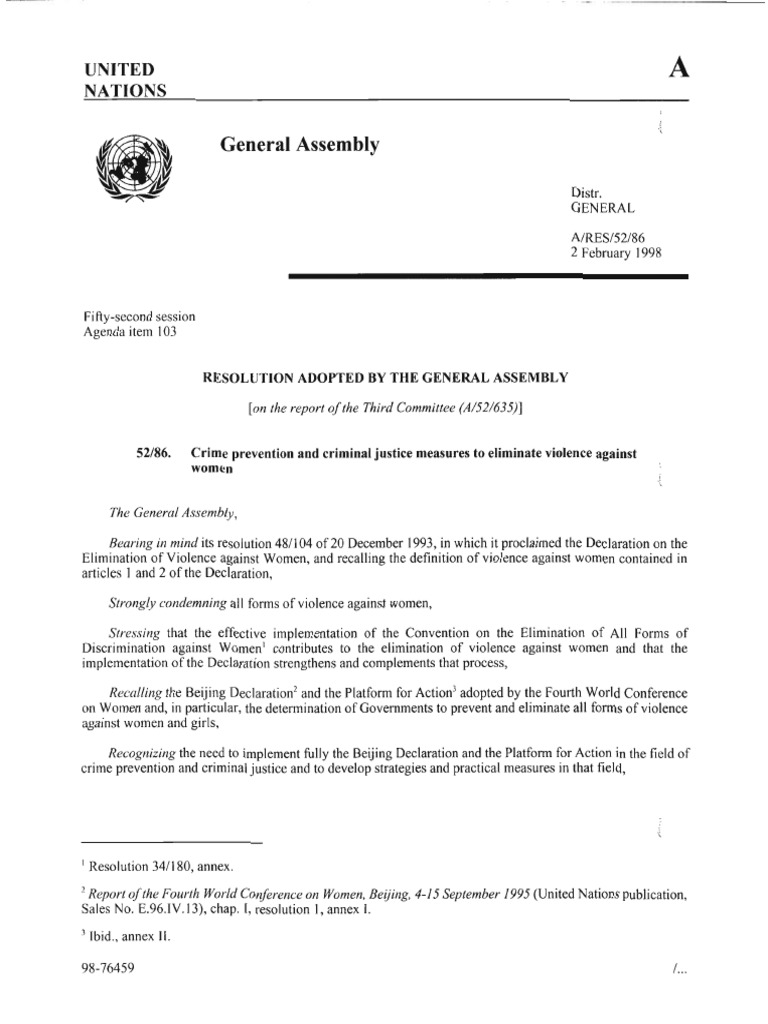 A Res 52 86-En | PDF