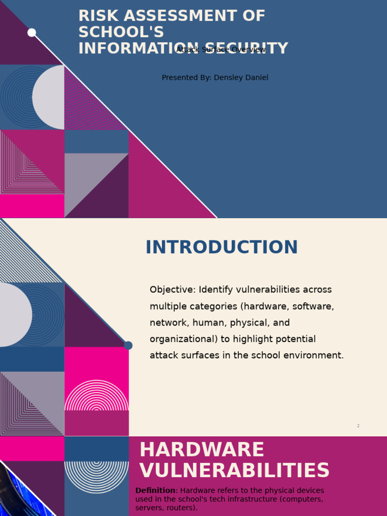 Risk Assessment of School's Information Security | PDF | Security ...