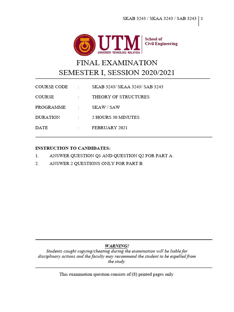 Final Sem 1 20202021 PDF | PDF