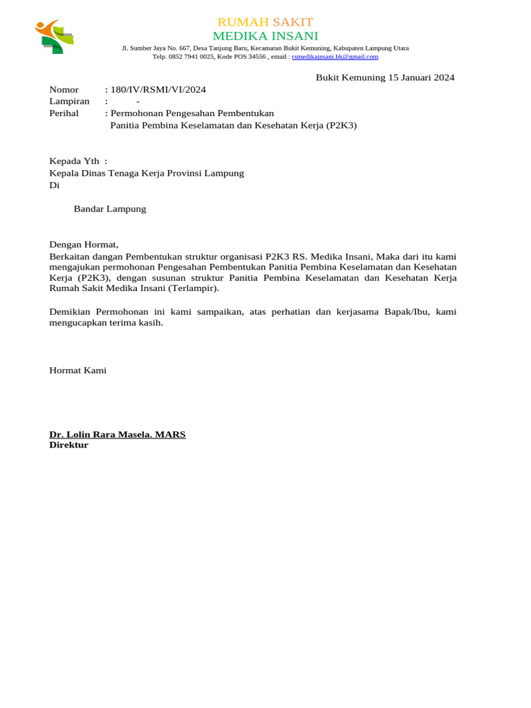 Struktur K3 Rsmi | PDF