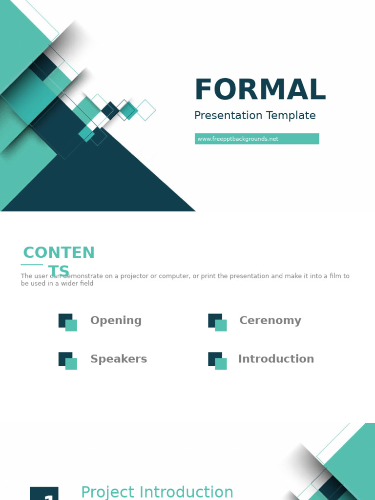Formal Presentation Template | PDF