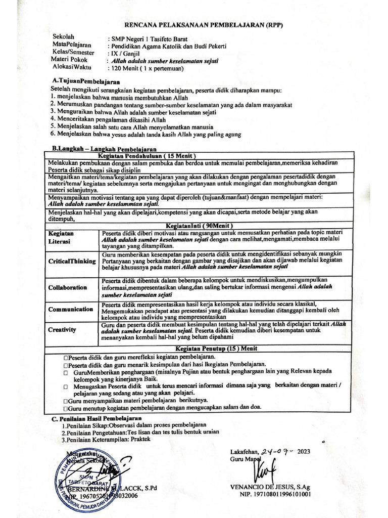 RPP Pak Venan | PDF