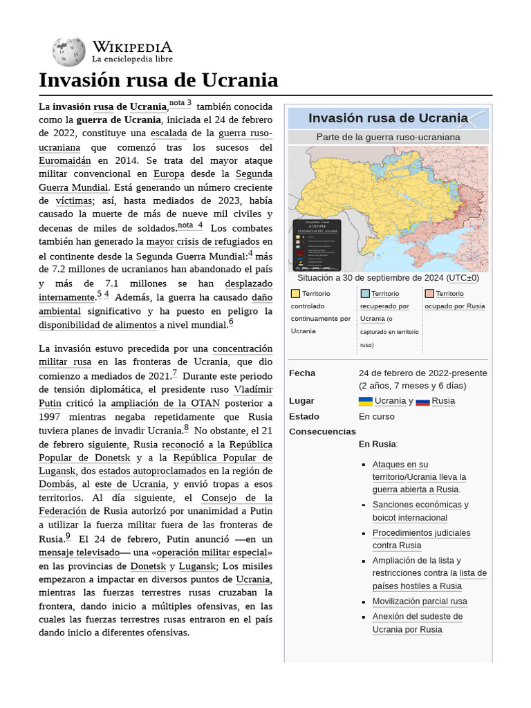 Invasión Rusa de Ucrania | PDF