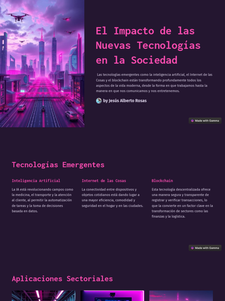 El Impacto de Las Nuevas Tecnologias en La Sociedad | PDF