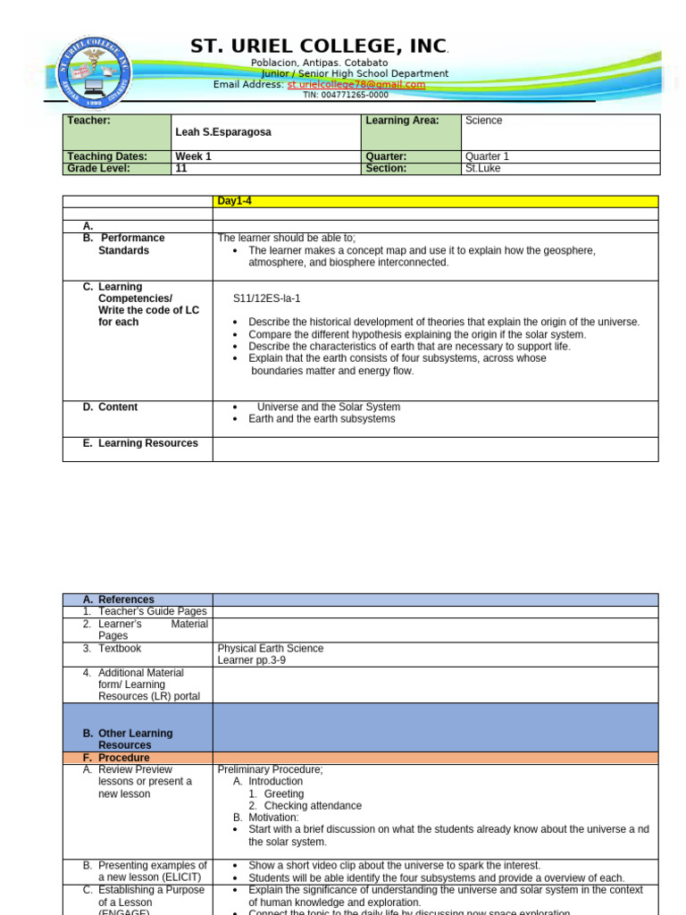 Grade 11 Week 1 | PDF