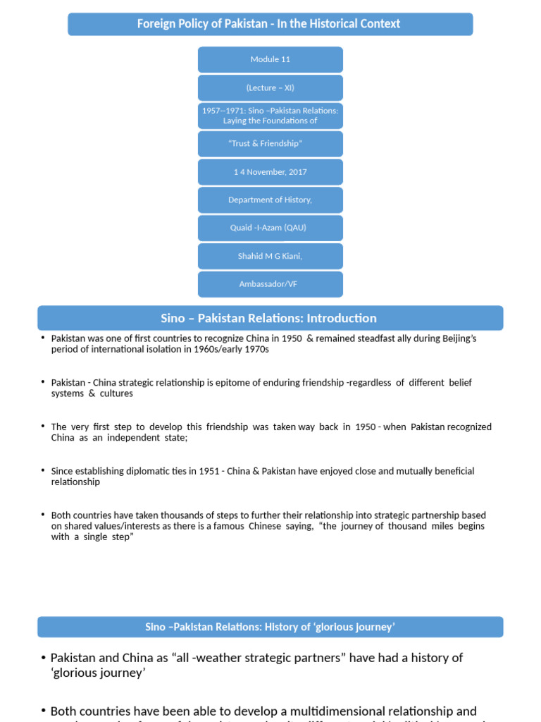 Sino-Pakistan Relations: 1957-1971 Overview | PDF | Pakistan | China