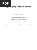 Industrial CO Emissions As A Proxy For Anthropogenic Influence On Lower Tropospheric Temperature Trends