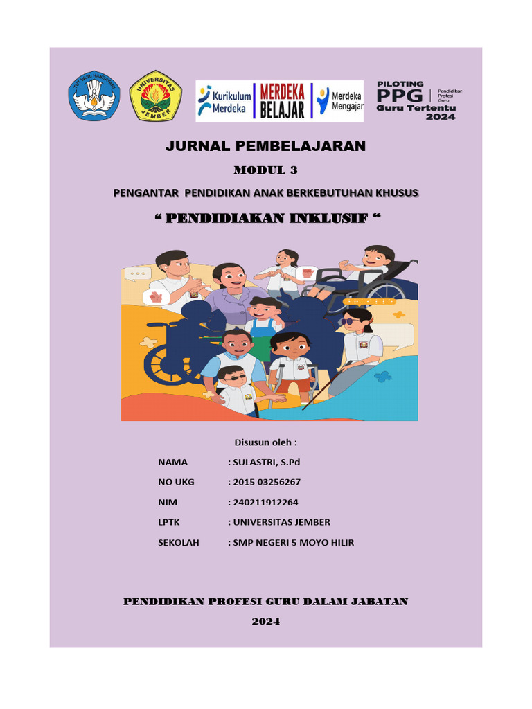 Jurnal Pembelajaran Modul 3 Pendidikan Inklusi | PDF