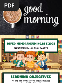 Deped Memorandum No.81 s.2003