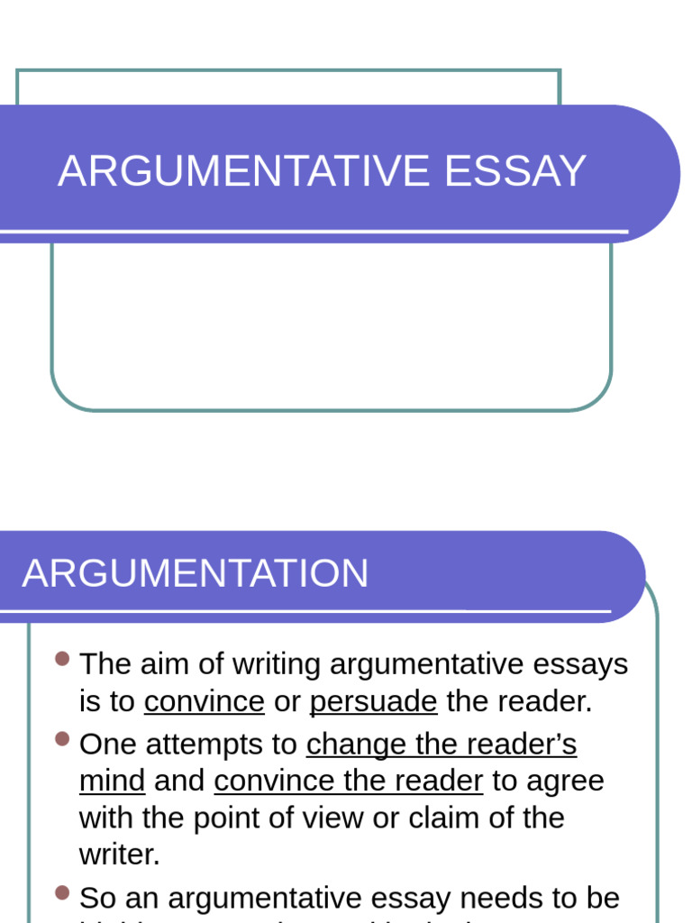 Argumentative Essay Powerpoint | PDF