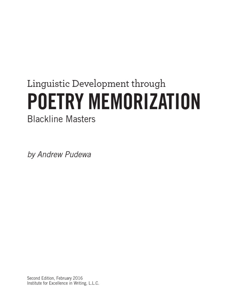 LDP-SE Poetry Student Book Level-1 Poems 1-3 | PDF