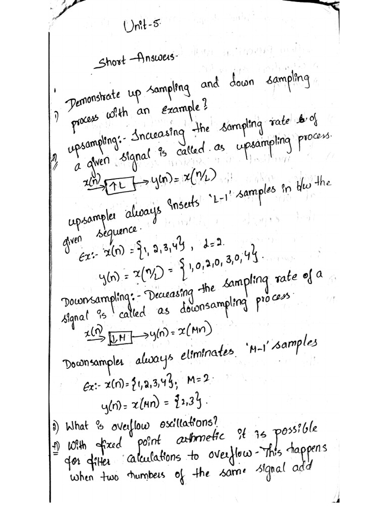 DSP Unit5 | PDF
