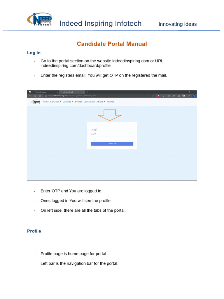 Candidate Portal Guide | PDF | Qr Code | Career & Growth
