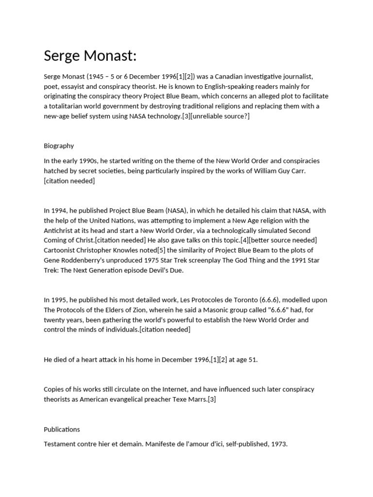Serge Monast | PDF