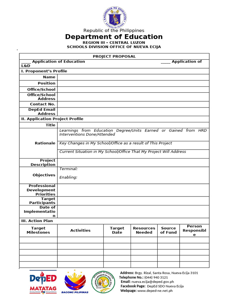 Nueva Ecija Education Project Proposal | PDF | Career & Growth