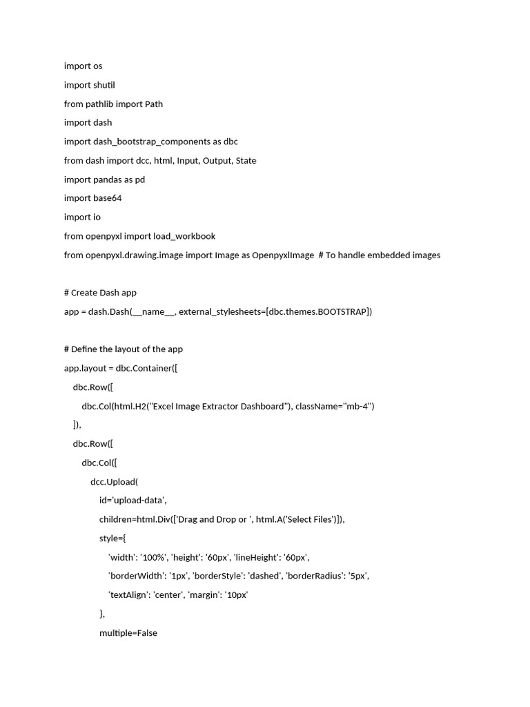 Excel Imaged Extracting Dashboard | PDF