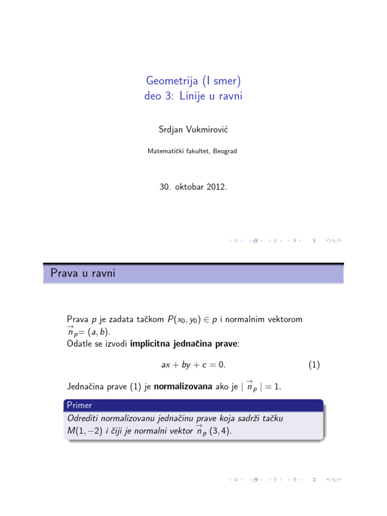 Linije U Ravni | PDF